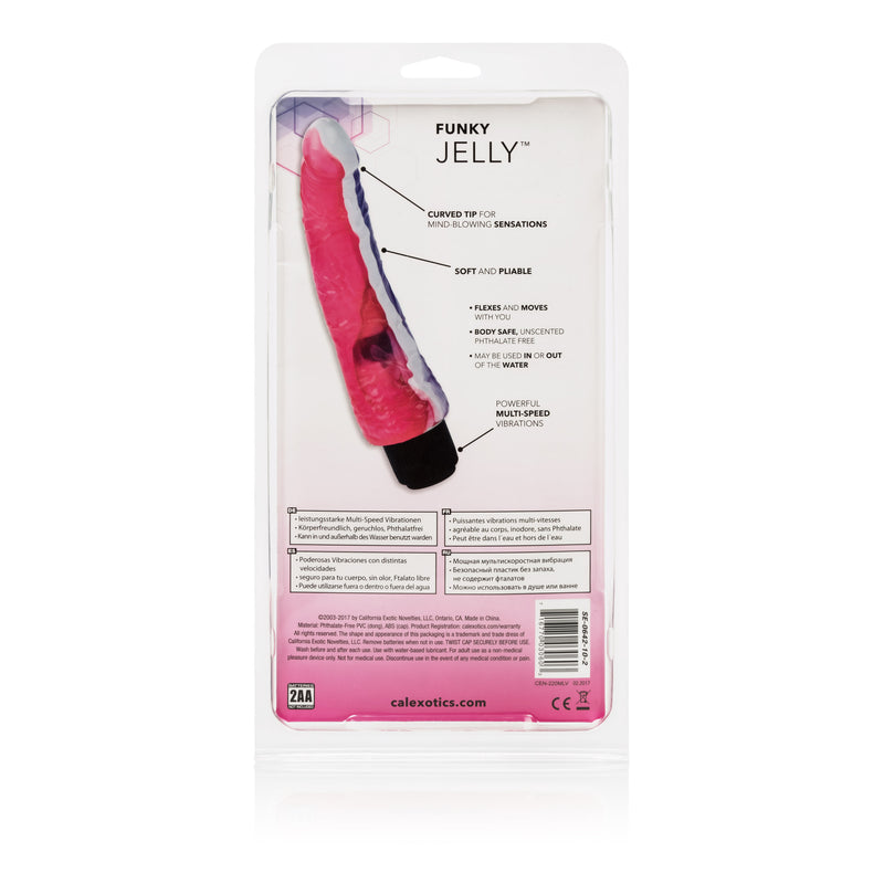 CalExotics Funky Jelly Vibe 7.5 Inches - Pink/purple