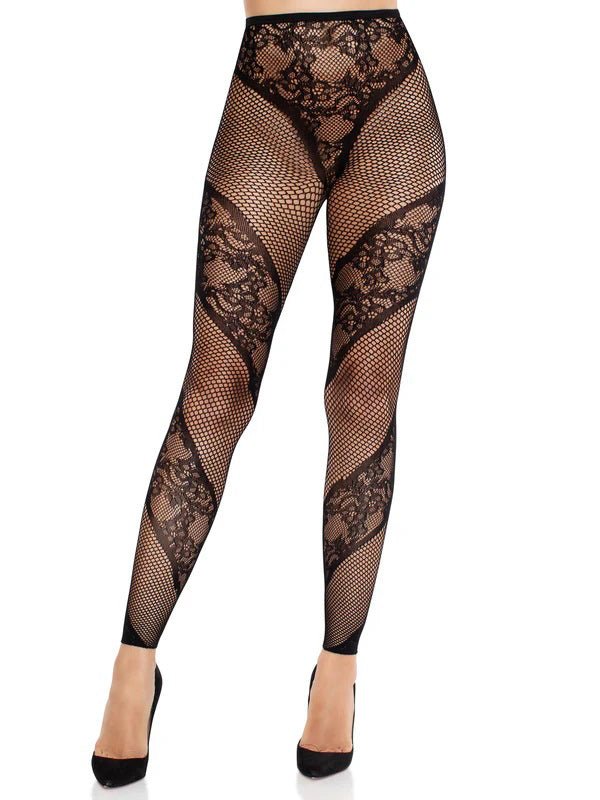Leg Avenue Azura Footless Tights O/s - Black