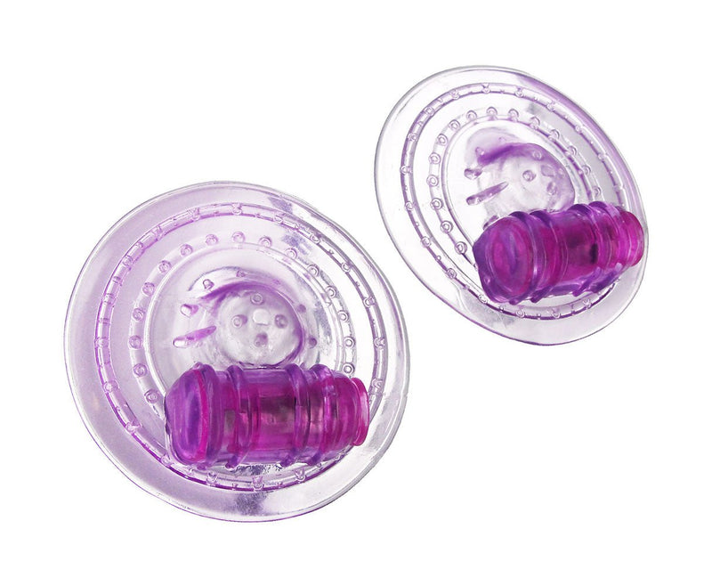 XR Brands Razzles Vibrating Nipple Pads - Purple