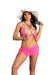 "3 Pc Swimwear - One Size - Neon Pink EM-82534NPNKOS"