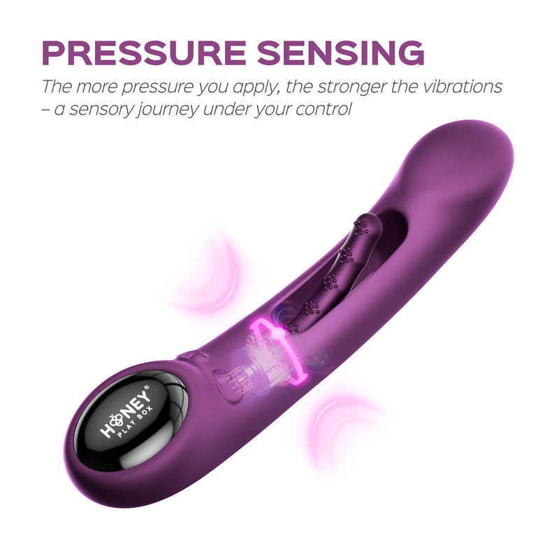 Honey Play Box Tempo App-Controlled Tapping G-Spot Vibrator - Purple