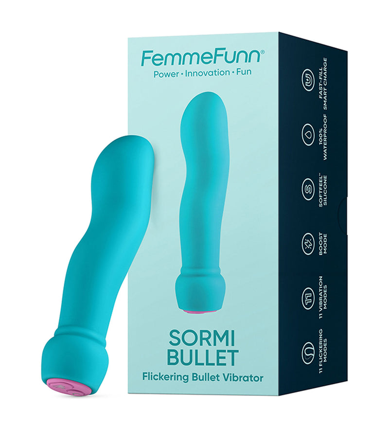 Femme Funn Sormi Bullet Flickering Bullet Vibrator -Turquoise
