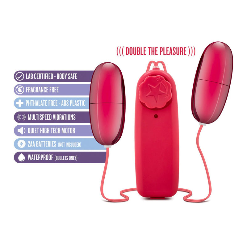 B Yours Double Pop Egg Cerise 2-Inch Vibrating Egg