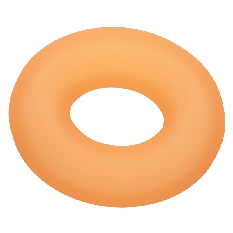 CalExotics Alpha Glow-in-the-Dark Liquid Silicone Prolong Medium Ring - Orange