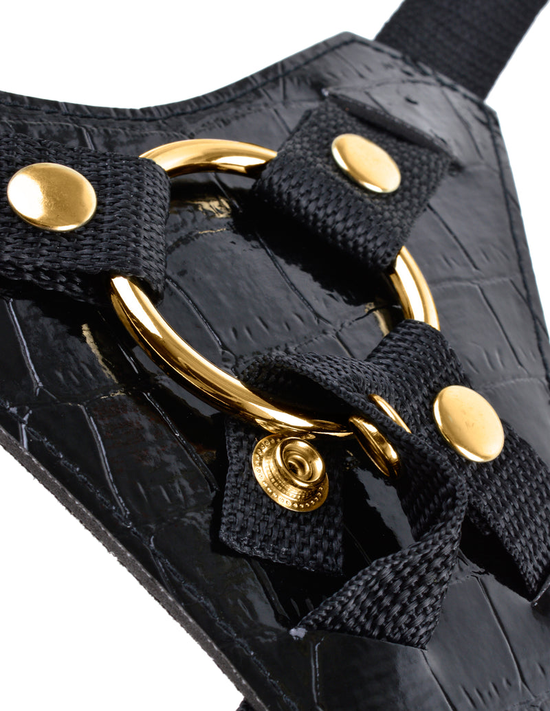 Pipedream Fetish Fantasy Gold Designer Strap-on - Black