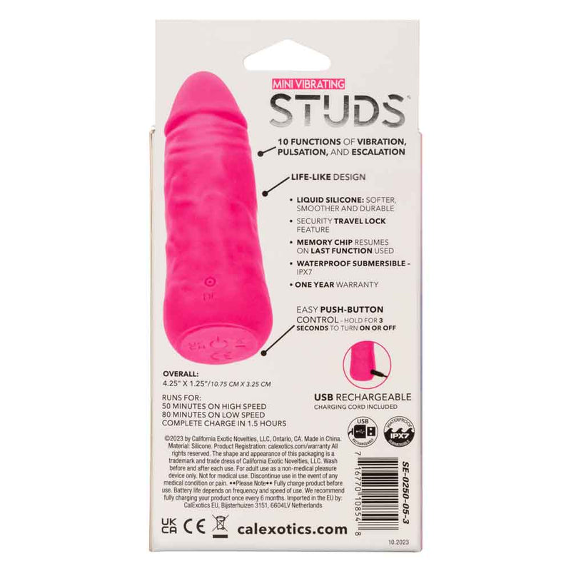 CalExotics Mini Vibrating Studs - Pink