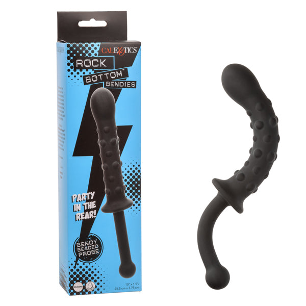 CalExotics Rock Bottom Bendies Bendy Beaded Probe - Black