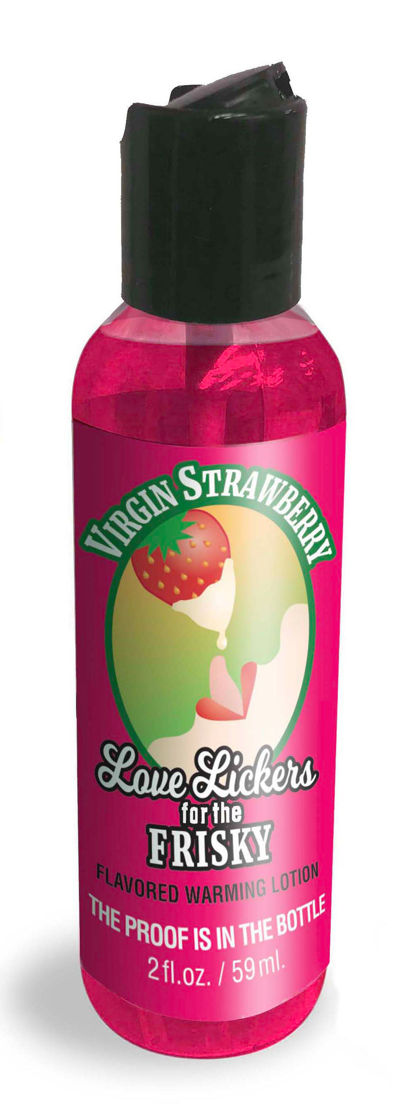 Little Genie Love Lickers Massage Oil - Virgin Strawberry - 1.76 Fl. Oz.