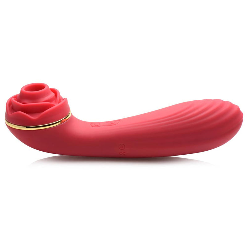 XR Brands Bloomgasm Passion Petals 10x Suction Rose Vibrator - Red