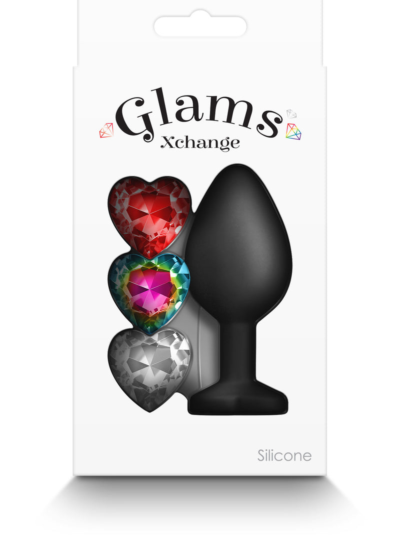 nsnovelties Glams Xchange Heart - Medium - Black