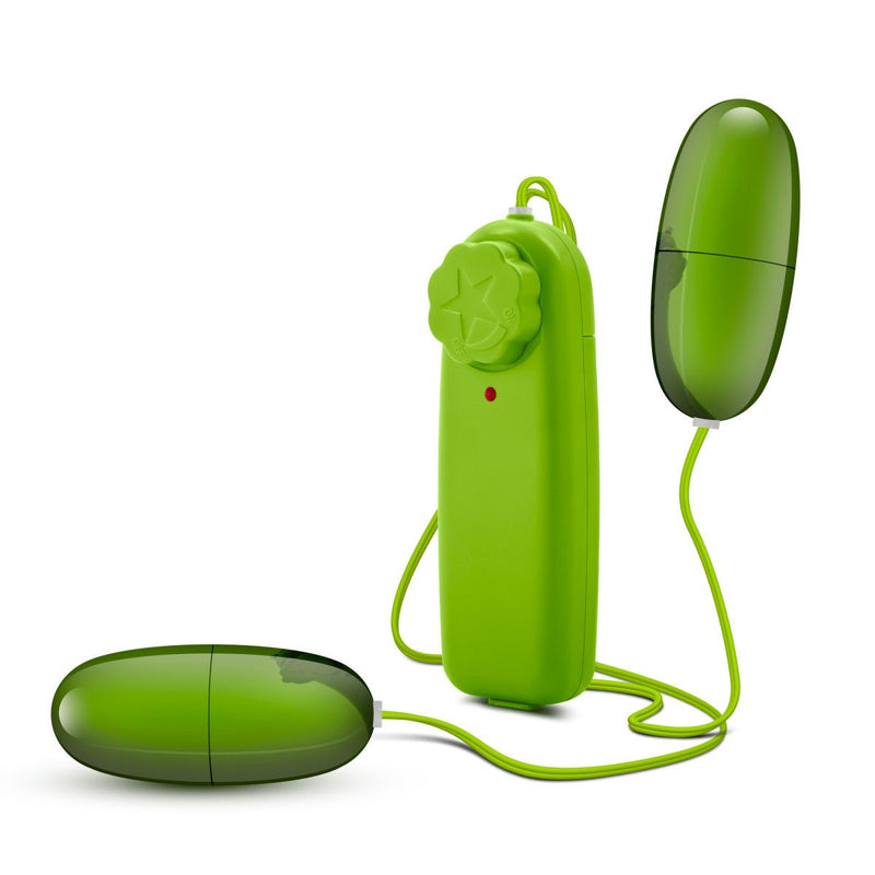 B Yours Double Pop Egg Lime 2-Inch Vibrating Egg