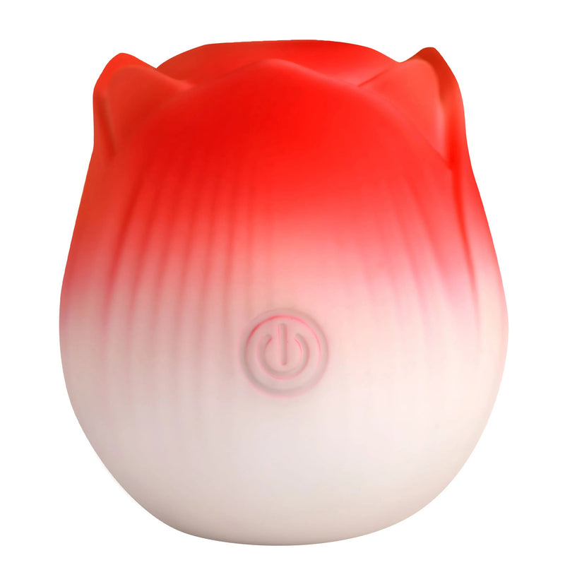 XR Brands Pulsing Petals Throbbing Rose Stimulator - Red