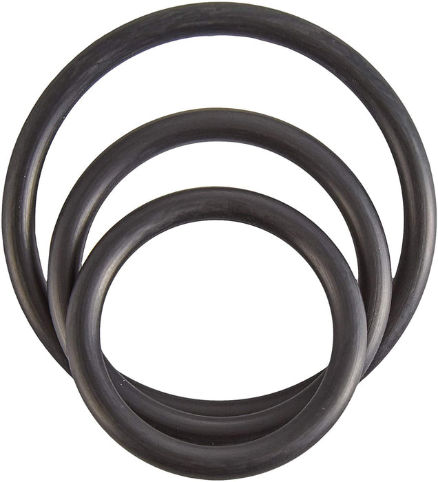 "Rubber Cock Ring Set - Black BSPR-14"