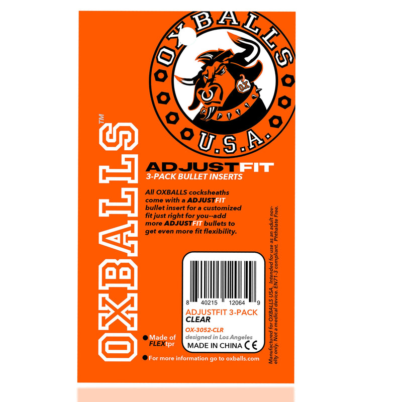 Oxballs Cocksheath Adjustfit 3 Pack Bullet Inserts