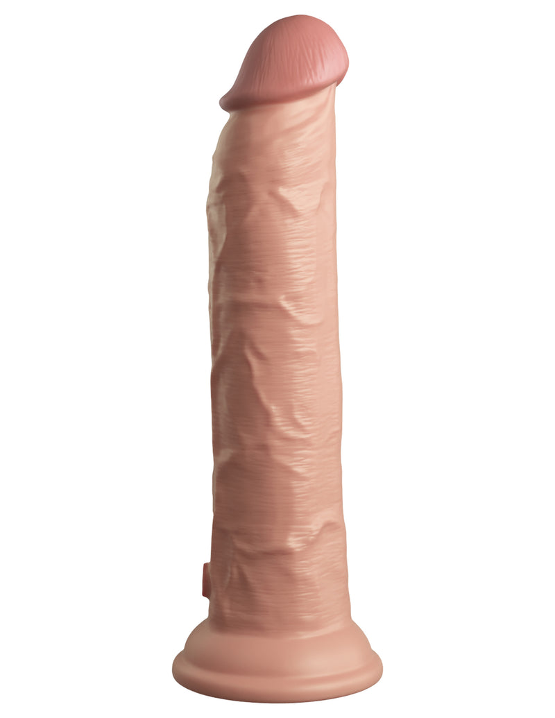 Pipedream King Cock Elite 9 Inch Vibrating Silicone Dual Density Cock With Remote - Light