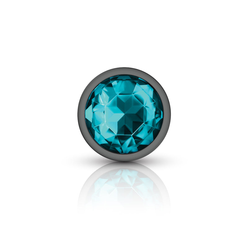 Viben Teal Round Gem Anal Trainer Kit - Gunmetal