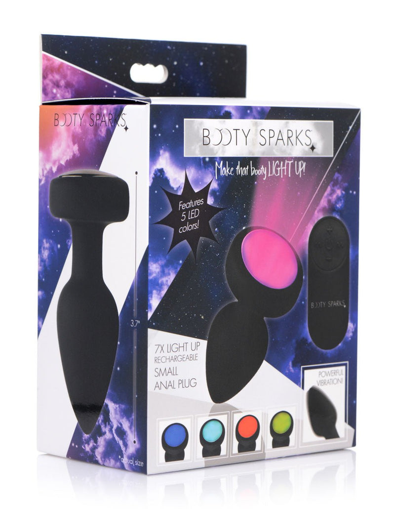 XR Brands 7x Light Up Rechargeable Anal Plug - Small
