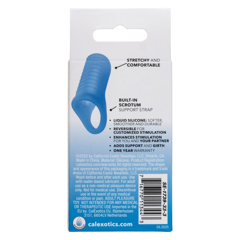 CalExotics Basic Essentials Liquid Silicone Pleasure Enhance - Blue