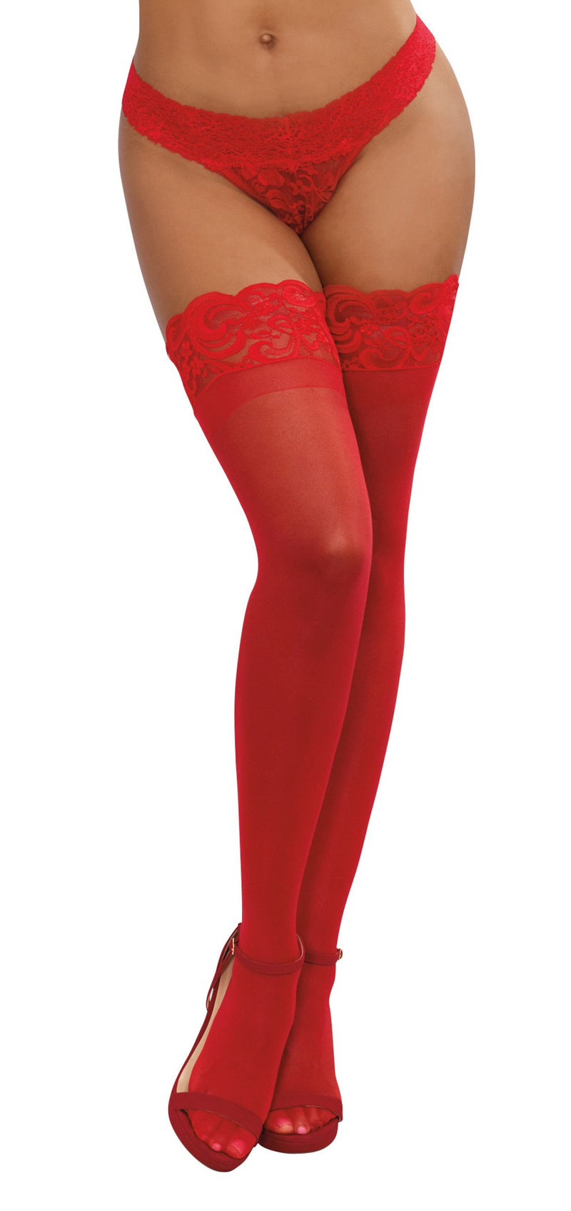 Dreamgirl Thigh High - One Size - Red