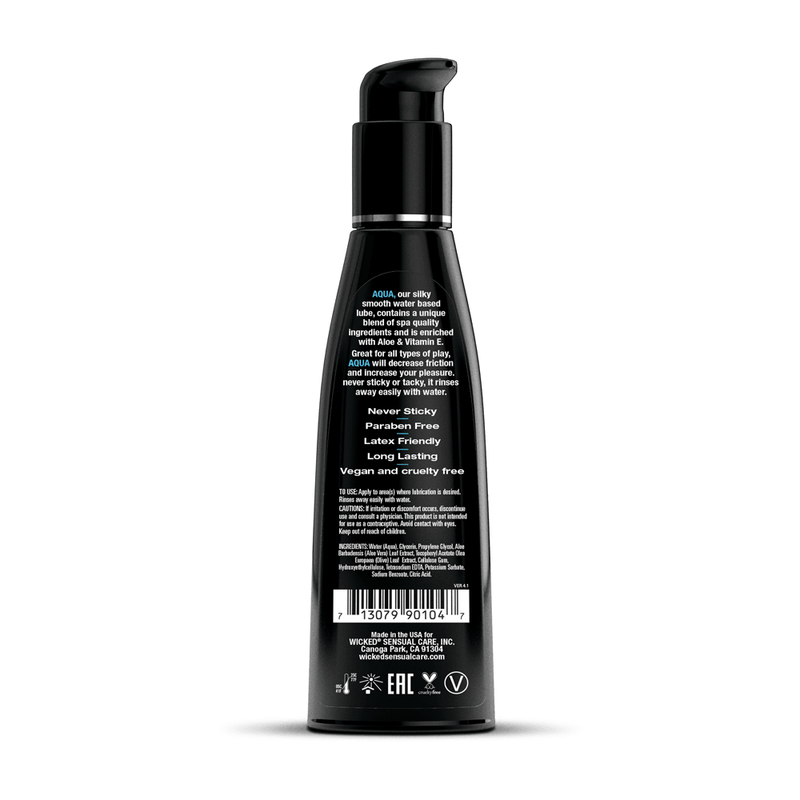 Wicked Sensual Care Aqua Water-Based Lubricant - 4 Fl. Oz.