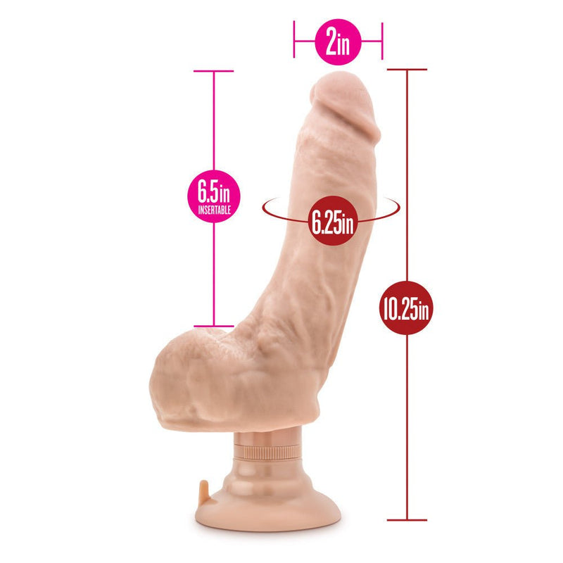 Coverboy Doctor Love Realistic Beige 10.25-Inch Long Vibrating Dildo With Suction Cup Base