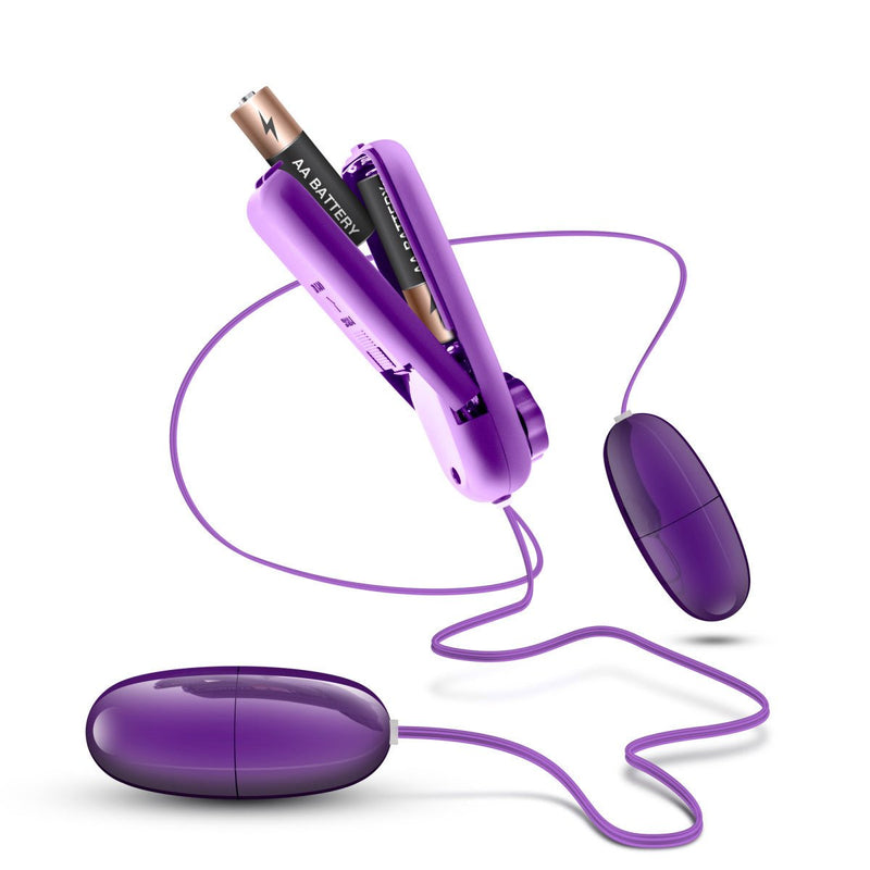 B Yours Double Pop Egg Plum 2-Inch Vibrating Egg