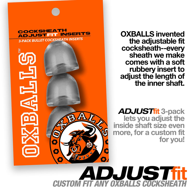 Oxballs Cocksheath Adjustfit 3 Pack Bullet Inserts