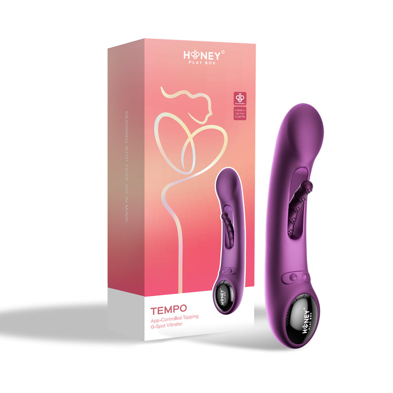 Honey Play Box Tempo App-Controlled Tapping G-Spot Vibrator - Purple