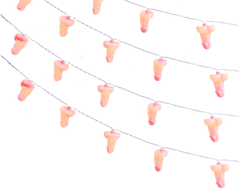 Little Genie Glitterati Penis String Lights - 20 Lights