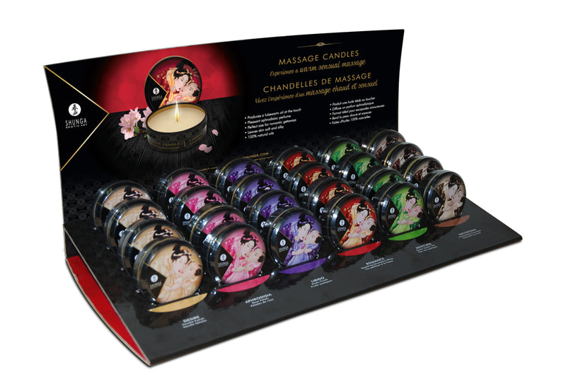 Shunga Mini Massage Candle Display - 24 Count
