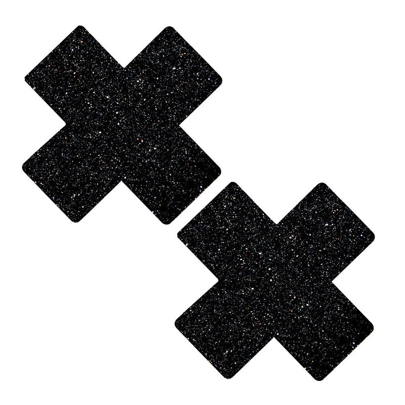 "Black Malice Glitter X Factor Nipztix Pasties NN-BM-XF-NS"