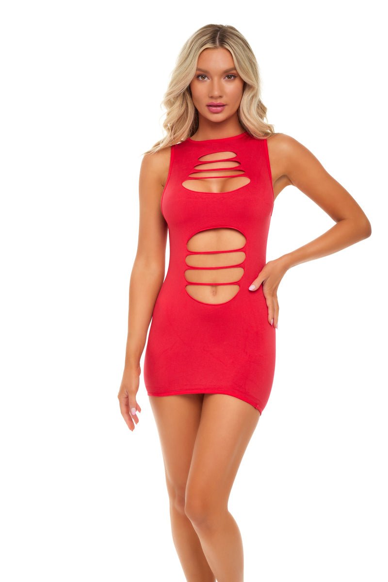 Pink Lipstick Can't Commit Dress - One Size - Red