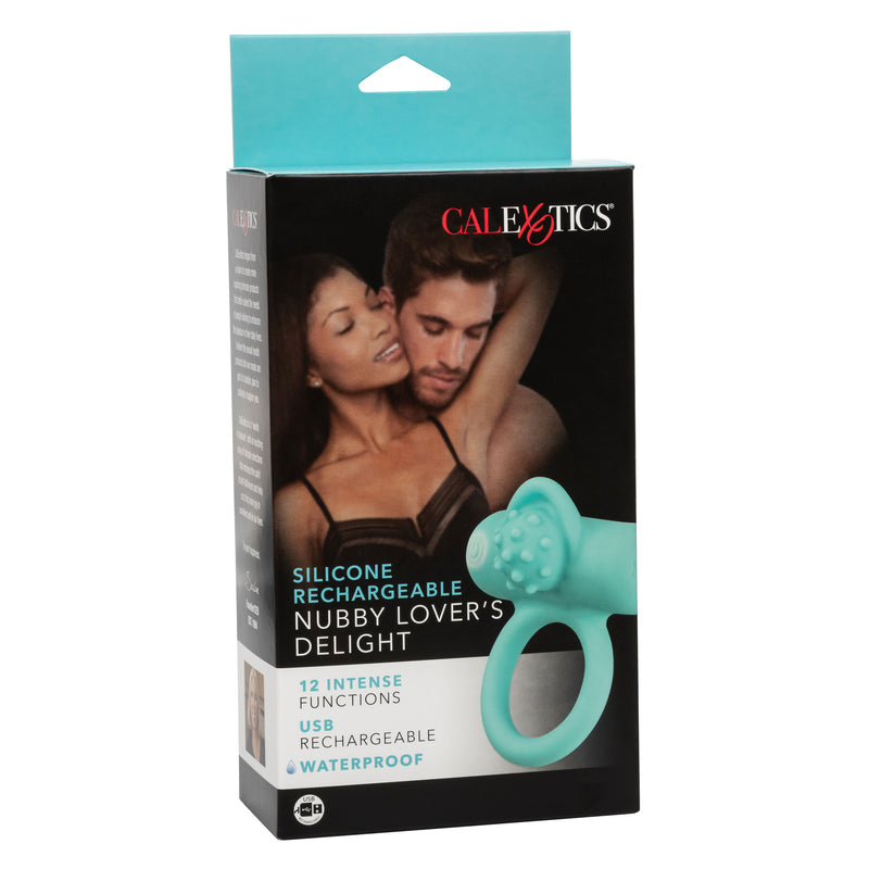 CalExotics Silicone Rechargeable Nubby Lover's Delight - Blue