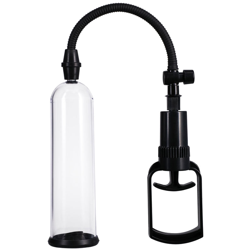Doc Johnson Rock Solid - Penis Pumping Kit - Black/Clear - Penis Pump - With EZ Grip Pull Handle
