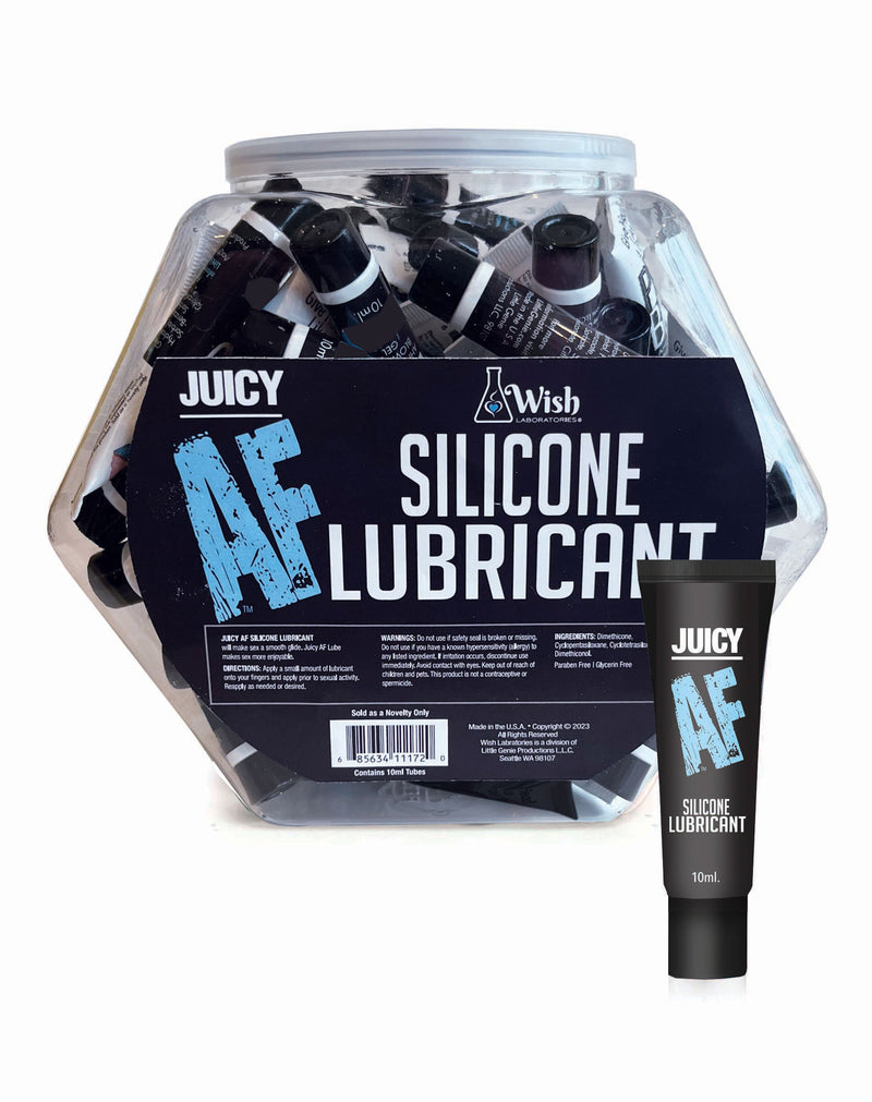 Little Genie Juicy Af Silicone Lubricant 10 ml - Pop Display of 65
