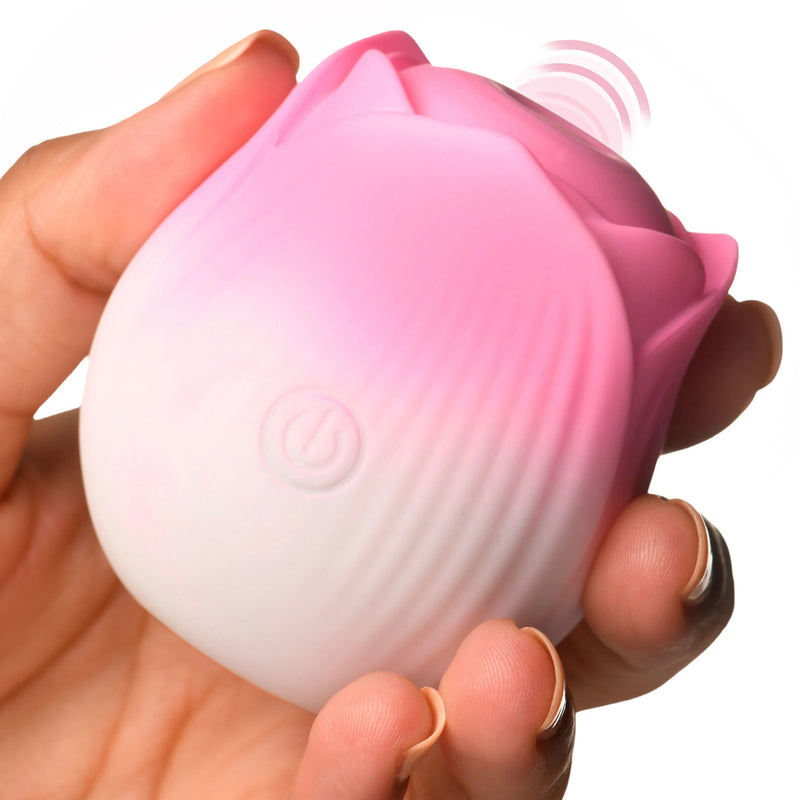 XR Brands Pulsing Petals Throbbing Rose Stimulator - Pink