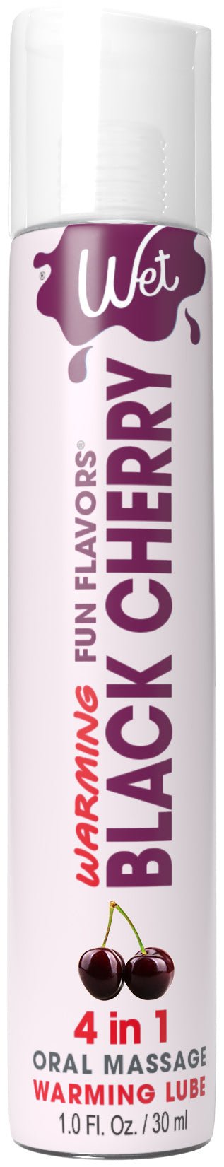 Wet Wet Warming Fun Flavors - Black Cherry - 4 in 1 Lubricant 1 Oz