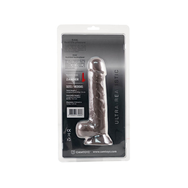 Camtoyz Raw Dildo Ultra Realistic Zander - Brown