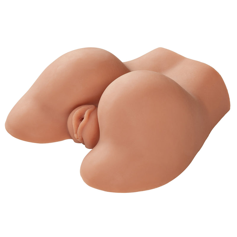 Cloud 9 Novelties Realistic Body Mold Stroker - Pleasure Pussy and Ass - Wide-Spread Legs - Tan - Stroker Masturbator - Realistic Body Part Stroker