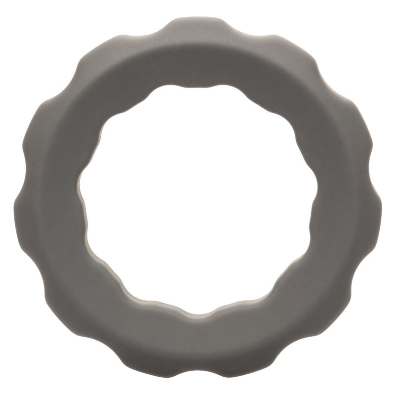 CalExotics Alpha Liquid Silicone Erect Ring - Gray