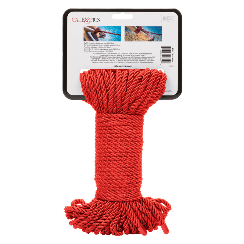 CalExotics Scandal BDSM Rope 98.5ft/ 30m - Red