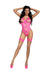 "Moneymaker Stretch Lace Teddy - L/xl - Neon Pink DG-14131NPKLXL"