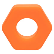 "Alpha Liquid Silicone Prolong Sexagon Ring - Orange SE1491702"