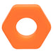 "Alpha Liquid Silicone Prolong Sexagon Ring - Orange SE1491702"