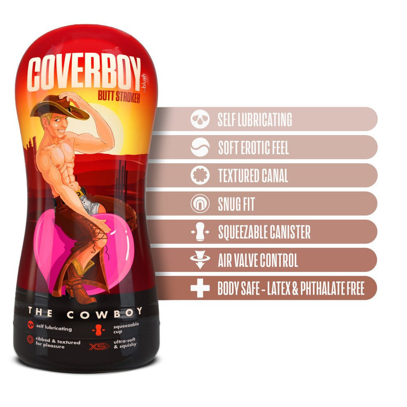 Coverboy Cowboy Self Lubricating Realistic Beige  Butt Stroker