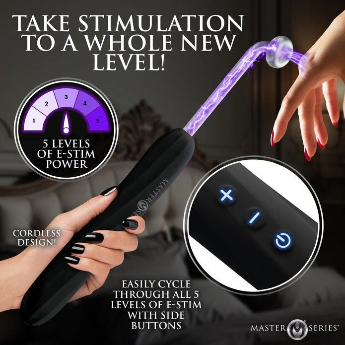 XR Brands E-Stim Wand - Black