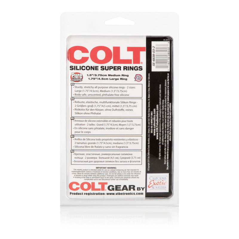 CalExotics Colt Silicone Super Rings - Black