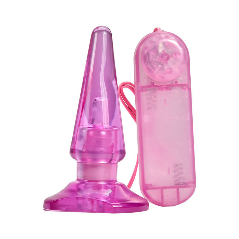 B Yours Basic Pleaser Remote-Control Pink 4-Inch Vibrating Anal Plug
