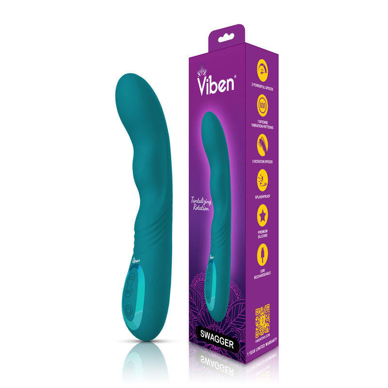 Viben Swagger Wriggling G-Spot Vibe - Ocean