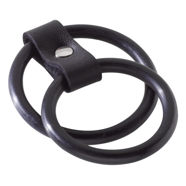 Spartacus Nitrile Dual Cock Ring - Black